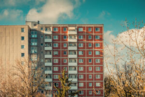Asbestos wave high-rise building